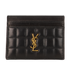Saint Laurent Cassandra Cardholder, &pound;160, Accessories, Black, Leather, Front view